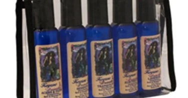 Keyano Aromatherapy Oil Trial Kit featuring five unique blends for massage therapy