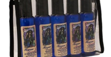 Keyano Aromatherapy Oil Trial Kit featuring five unique blends for massage therapy