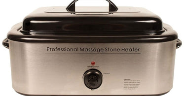 Professional Massage Stone Heater 18 Quart with stainless steel design and analog temperature control