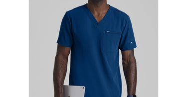 Men's Rally Scrub Top in Indigo by Barco Uniforms