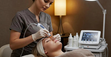 Microcurrent machine facial treatment for non-invasive face lifting