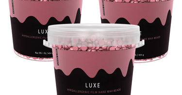 Miss Cire LUXE Hypoallergenic Vegan Film Hard Wax in a 3 Lb. Case of Beads, perfect for professional salon and spa waxing services.