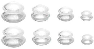 MMT Supreme Silicone Cupping Set of 8 professional massage cups for deep tissue therapy displayed on a spa towel.