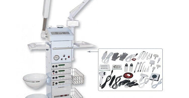 Multi-Function Facial Machine Tower by Meishida, 19-in-1 system for spa treatments