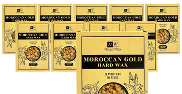 Nacach Moroccan Gold Hard Wax Beads with Argan Oil in a 10 lb bag