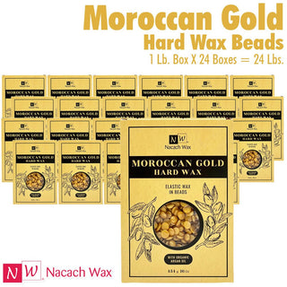 Nacach Moroccan Gold Hard Wax Beads with Argan Oil