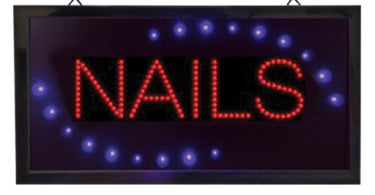 Nails LED Sign at a Salon