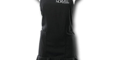 Norvell Technician Apron in Black with Ruffle Hem