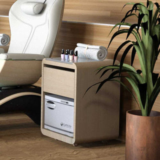 Parker Mini Trolley by Living Earth Crafts, a compact and stylish mobile trolley for beauty professionals.