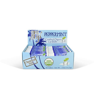 Organic Fiji Peppermint Lip Balm 36-tube display