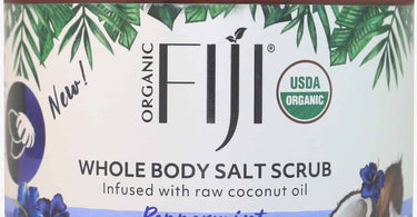 Organic Fiji Peppermint Sea Salt Polish in 20 oz case of 6 jars