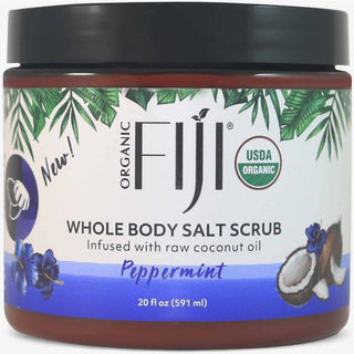 Organic Fiji Peppermint Sea Salt Polish in 20 oz case of 6 jars