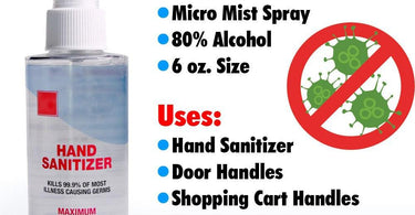 Instant Hand Sanitizing Micro Mist Spray: In Stock and Ready to Ship!