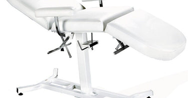 Poly-Comfort Deluxe Facial-Massage Table by Equipro shown in a modern spa setting