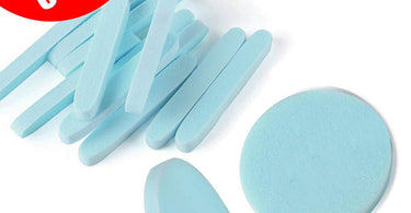 Professional PVA Facial Sponges in blue, showcasing a set of high-quality sponges for spa use