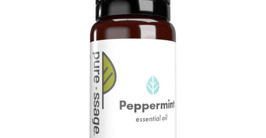 Pure-ssage Peppermint Essential Oil 10 mL bottle for professional massage and spa aromatherapy treatments