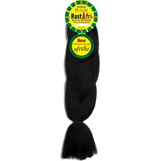 Rastafri Silky Braid Pre-Stretched Braiding Hair in Black for Salon Braiding