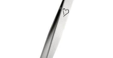 Rubis stainless steel tweezers with slanted tip, 3.75 inches, perfect for spa and salon professionals