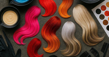 Vibrant salon hair color transformations showing bold, blended and brilliant hues