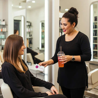 A modern salon with welcoming d&eacute;cor, aiming to increase client retention.