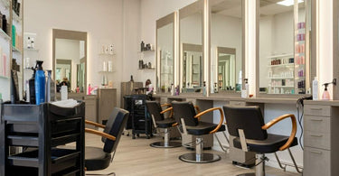 A clean and well-maintained salon showcasing pristine salon furniture and equipment.