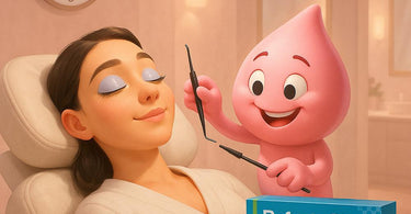Wide-eyed model showcasing the results of an effortless lash lift treatment