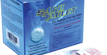 Sani-Tablets Pedicure Disinfectant ensuring a germ-free pedicure experience