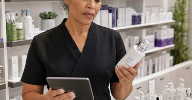 Professional guide to selecting the right AHA concentration for home care retail, featuring skincare products for salon and spa use.
