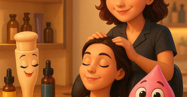Spa add-ons like paraffin wax, scrubs, and serums displayed elegantly on a salon tray