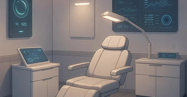 A modern, intelligent spa treatment room showcasing smart technology integration for optimal client comfort and wellness