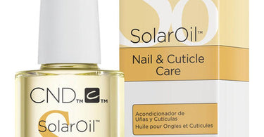 Solarnail, also known as Solar Oil by CND, in a bottle with a brush applicator