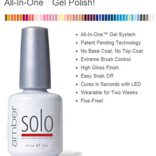 A Gel Polish that DOES NOT Need a Base Coat or a Top Coat? YES! Solo All-in-One from Amber Products!!!