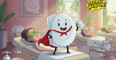 Spa Essentials Disposable Washcloths stacked neatly showcasing their soft texture and professional packaging