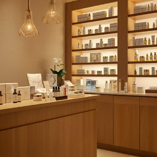 Spa retail counter filled with products to maximize profits