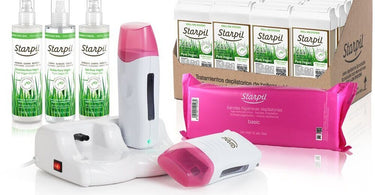 Starpil Pure Vegan Roll-On Wax Kit with Double Roll-On Wax Warmer