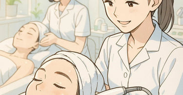 Close-up of a professional esthetician performing a pore extraction during a facial treatment