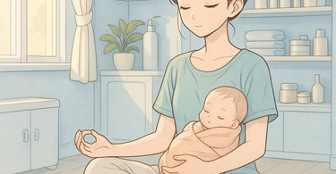 Peaceful spa treatment for a new mom client in a quiet, serene environment