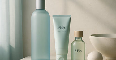 Spa professional consulting with client about skincare products using the 3-step prescription method