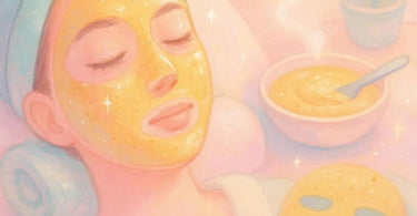 Spa jelly mask applied to a client's face during a luxurious facial treatment