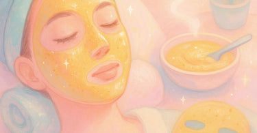 Spa jelly mask applied to a client's face during a luxurious facial treatment