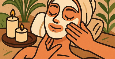 Esthetician performing facial treatment on client in spa setting