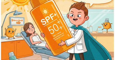 A spa professional applying sunscreen on a client's face during a skincare treatment