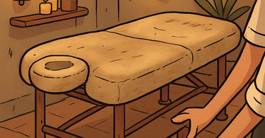 Well-maintained professional massage table in a modern spa setting