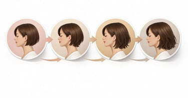A visual guide showing the progression of a haircut from fresh and sharp to grown out and shapeless over a 12-week timeline.