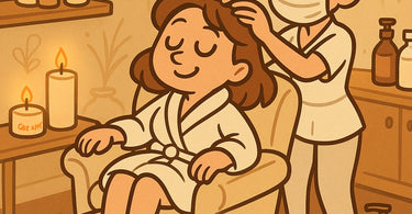 Luxurious spa pedicure with paraffin wax treatment and relaxing scalp massage