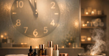 A serene spa professional presenting a special offer to a client in a calm, elegant salon environment, representing non-salesy promotion strategies.