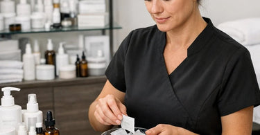 Spa retail display with sample products and beauty items illustrating the hidden cost of giving away free samples