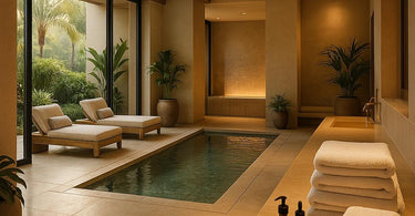 Relaxing spa scene with a client enjoying a luxury facial treatment, showcasing the rise of wellness tourism