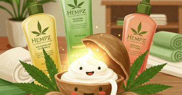 Hempz skincare products featuring moisturizers and body care with hemp seed oil