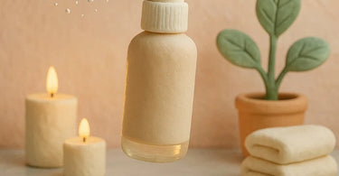 A spa professional applying a fine, refreshing mist of hydrating toner to a relaxed client's face at the end of a facial treatment.